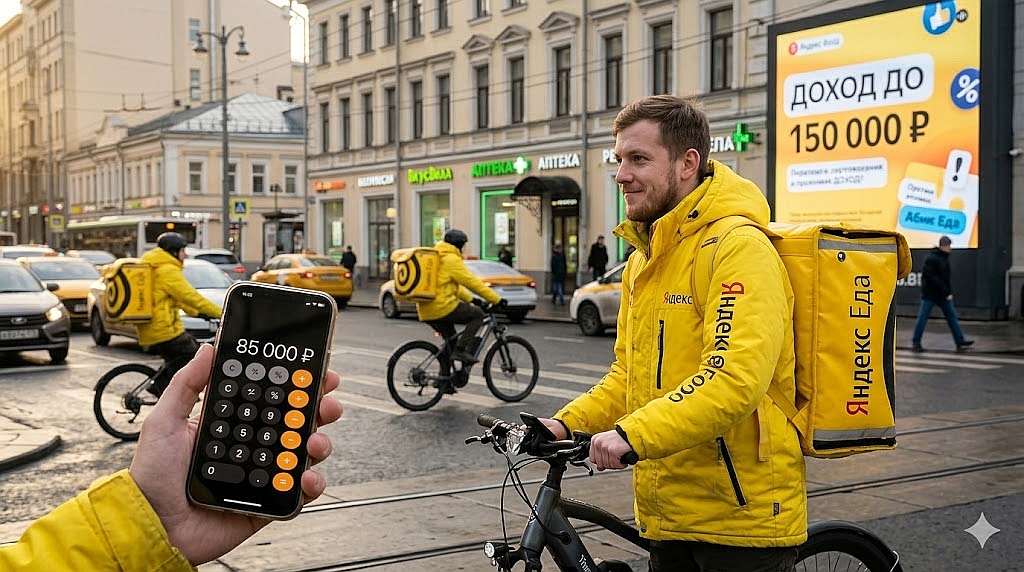 Работа курьером Яндекс Еда в 2026 году: как устроиться за один день, сколько платят на самом деле и три минуса которые скрывают в рекламе
