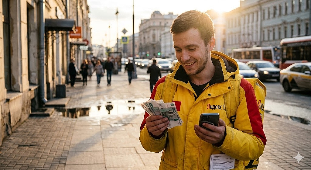 Сколько зарабатывает курьер Яндекс Еда за день — реальные цифры 2026 года