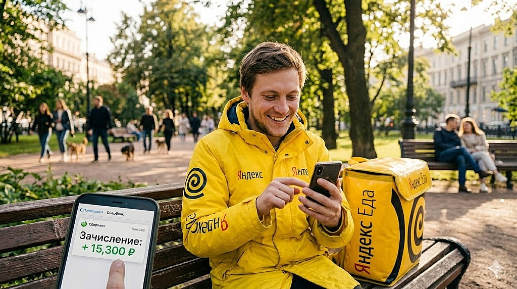 Первые деньги на карте: сколько платят курьеру за первую рабочую неделю — расчёт по дням