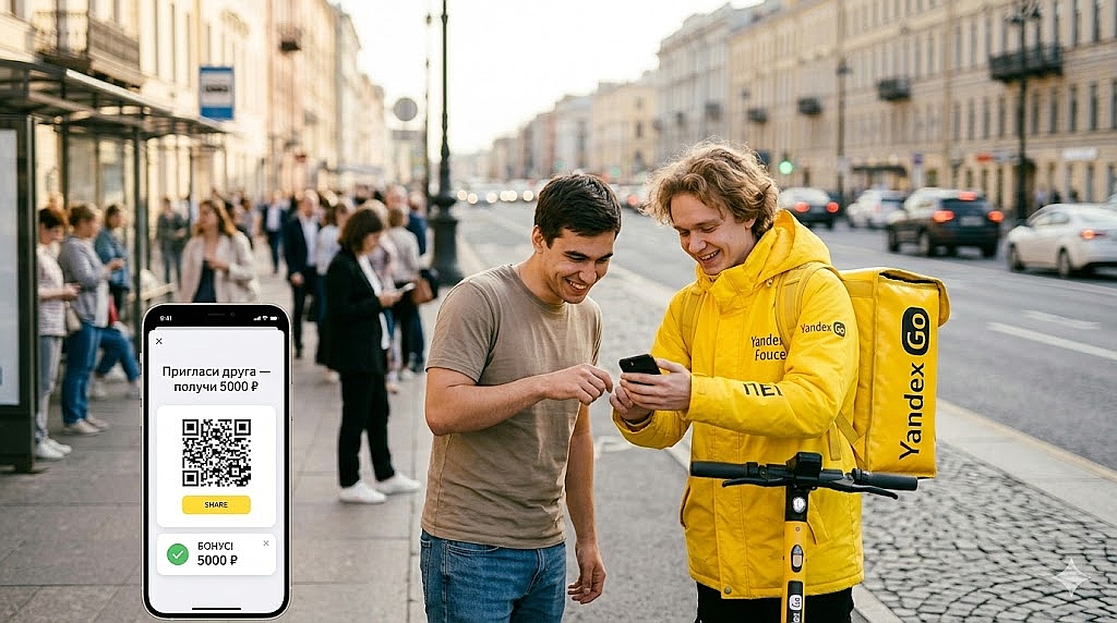 Реферальная программа курьеров Яндекс Еда 2026: сколько платят за приглашение и как это работает