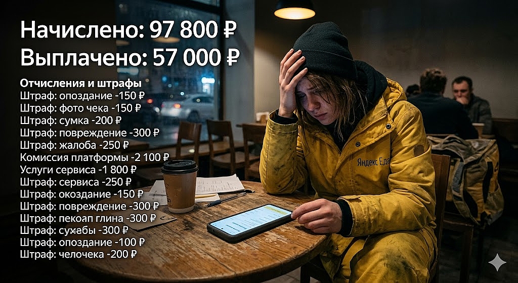 Штрафы курьеров 2026: полный список скрытых вычетов и как их избежать