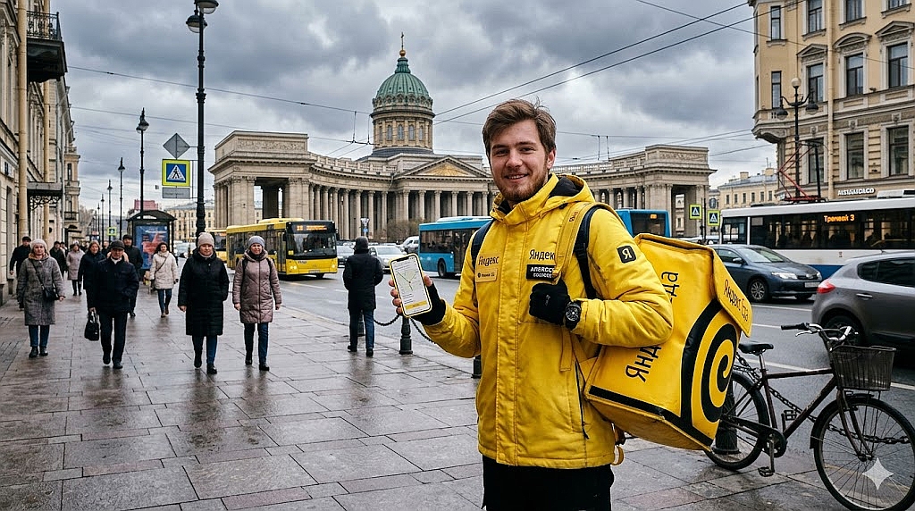 Работа курьером Яндекс Еда в Санкт-Петербурге в 2026 году: зарплаты, районы и петербургская специфика