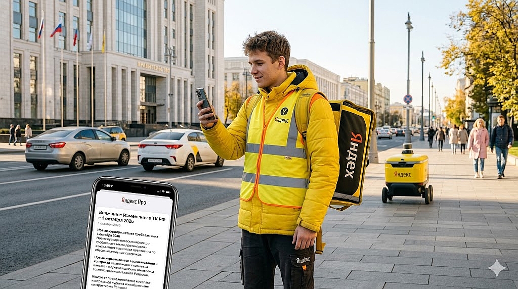 Закон о платформенной занятости с 1 октября 2026: что изменится для курьеров Яндекс Еда