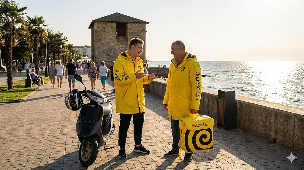 Работа курьером Яндекс Еда в Анапе