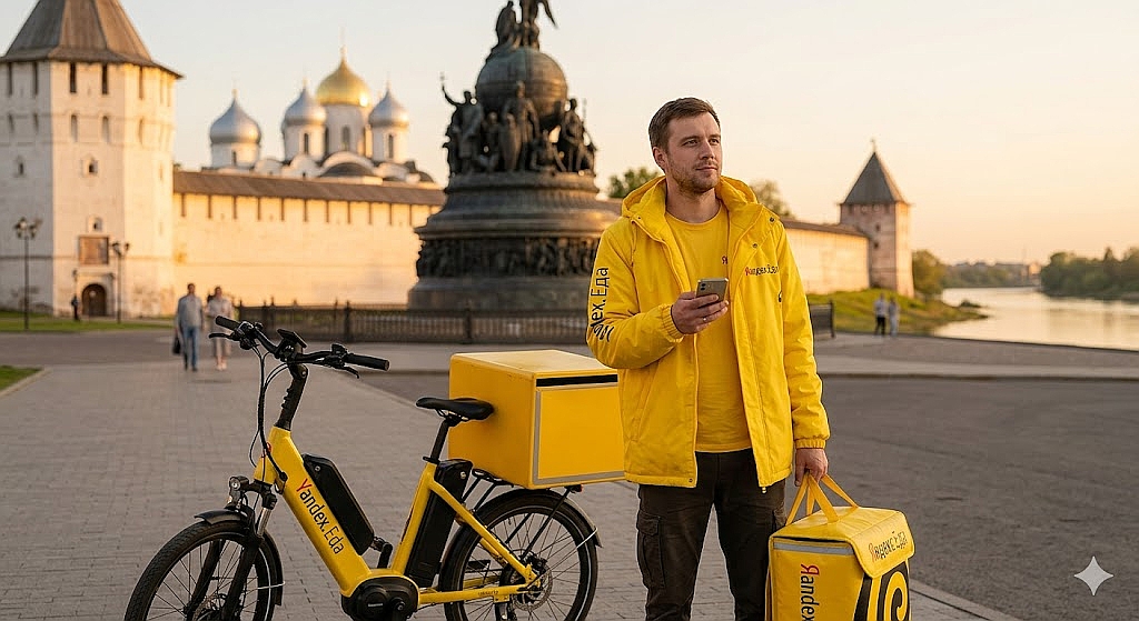 Работа курьером Яндекс Еда в Великом Новгороде